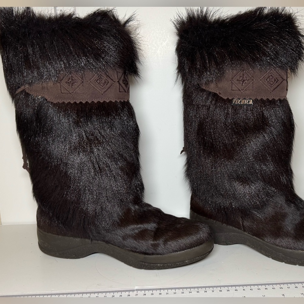 Real fur braun boots